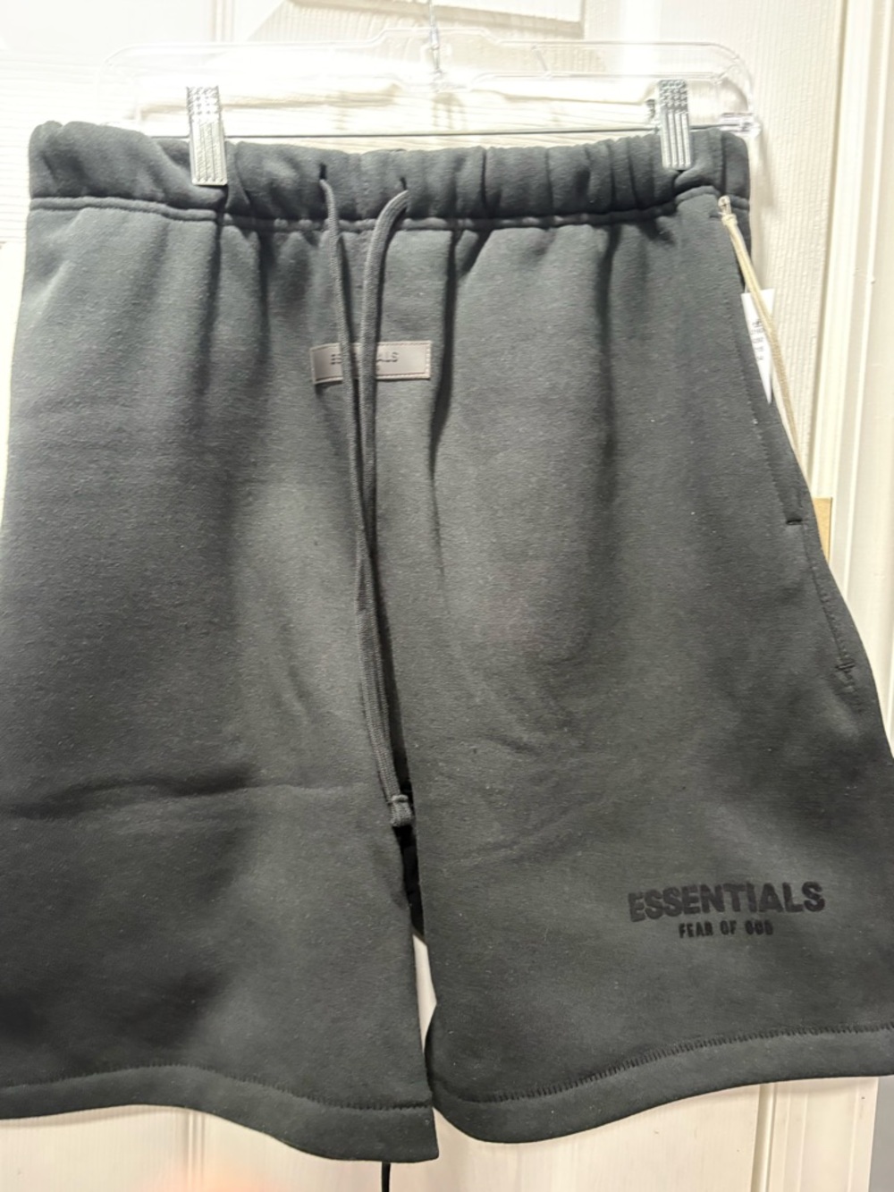 Fear of God Essentials Black Drawstring Athletic Shorts